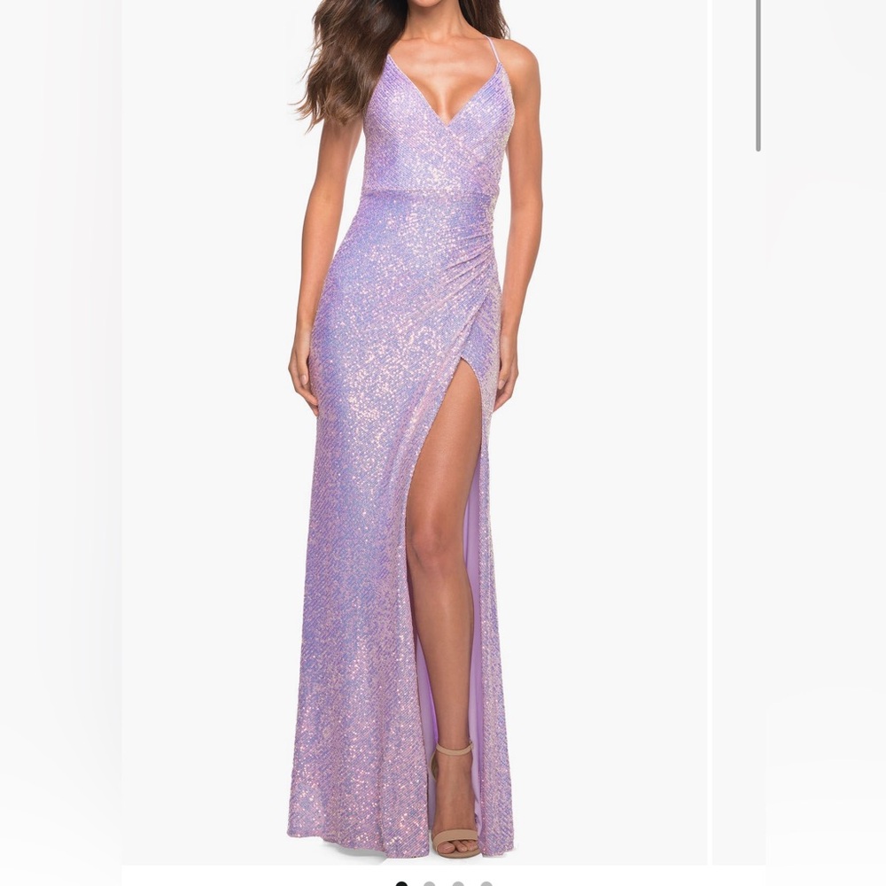 Elegant Lavender Sequin Gown